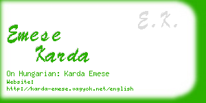 emese karda business card